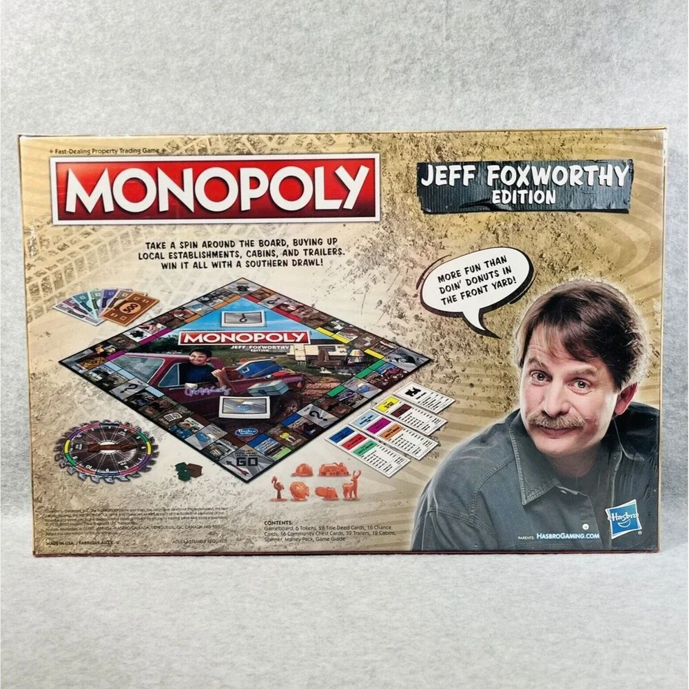 Monopoly Jeff‎ Foxworthy Edition Board Game Redneck Brand New Factory Sealed